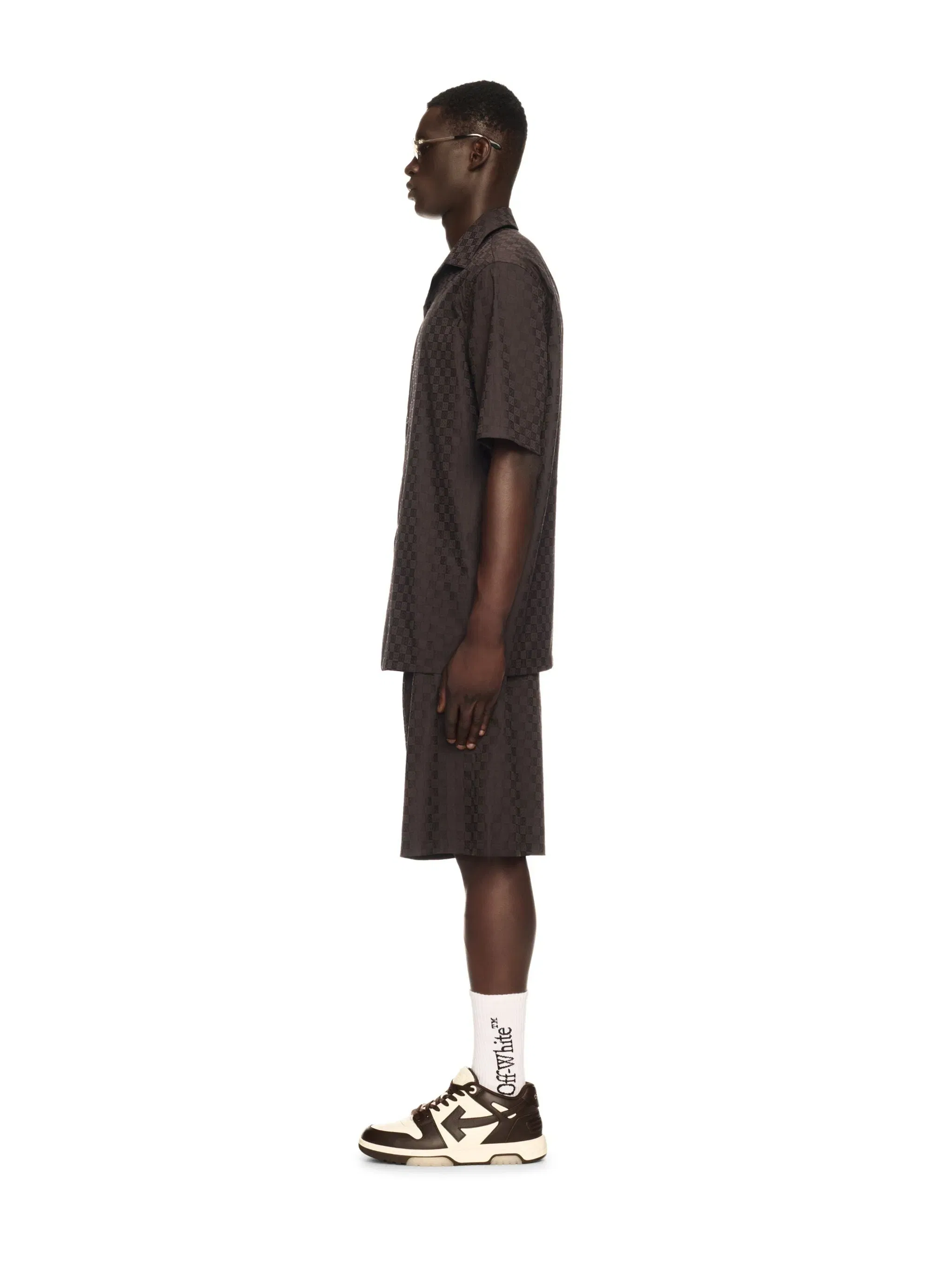 Off-White Damier Cot Jacq Bowling Shirt