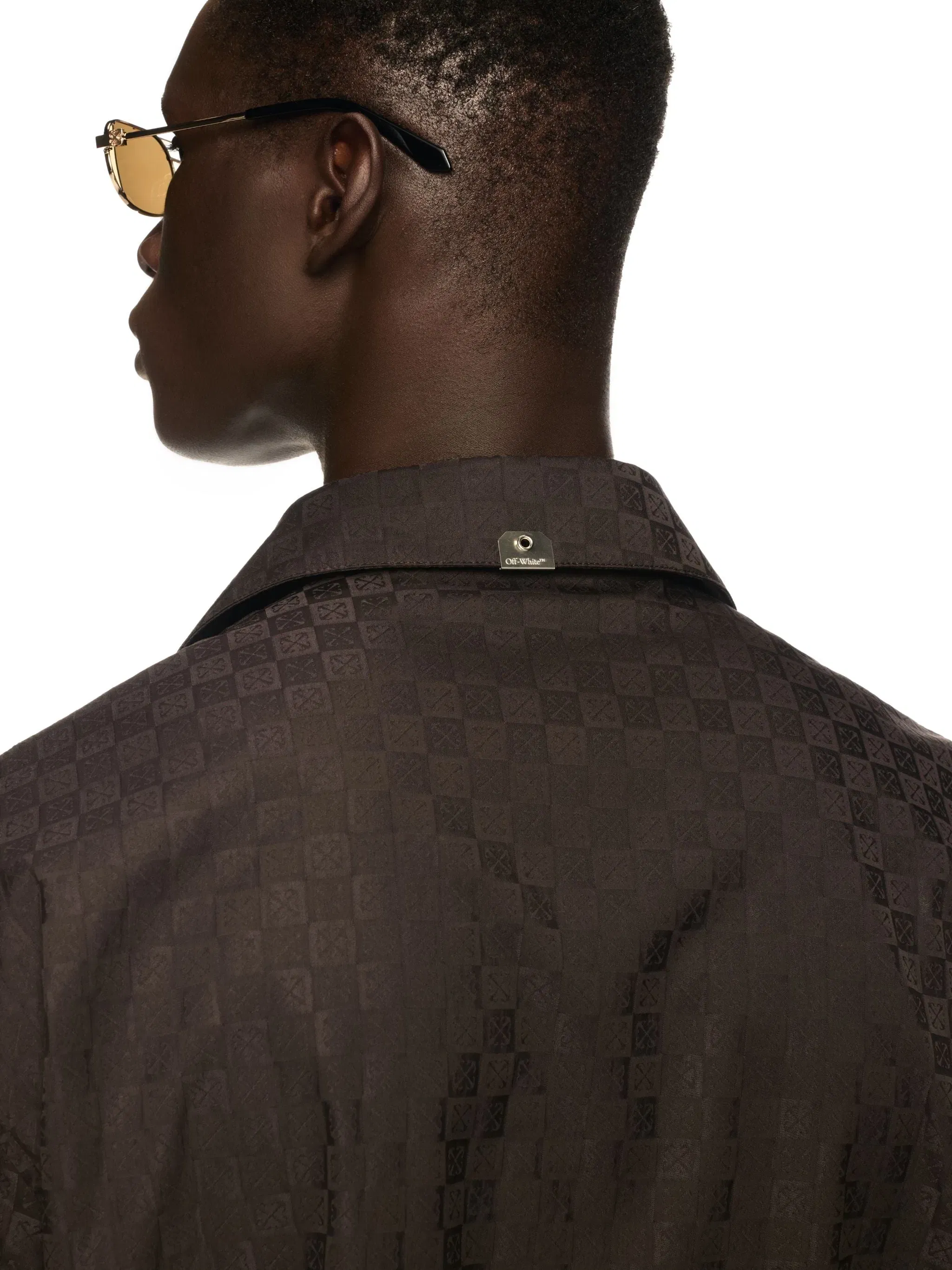 Off-White Damier Cot Jacq Bowling Shirt