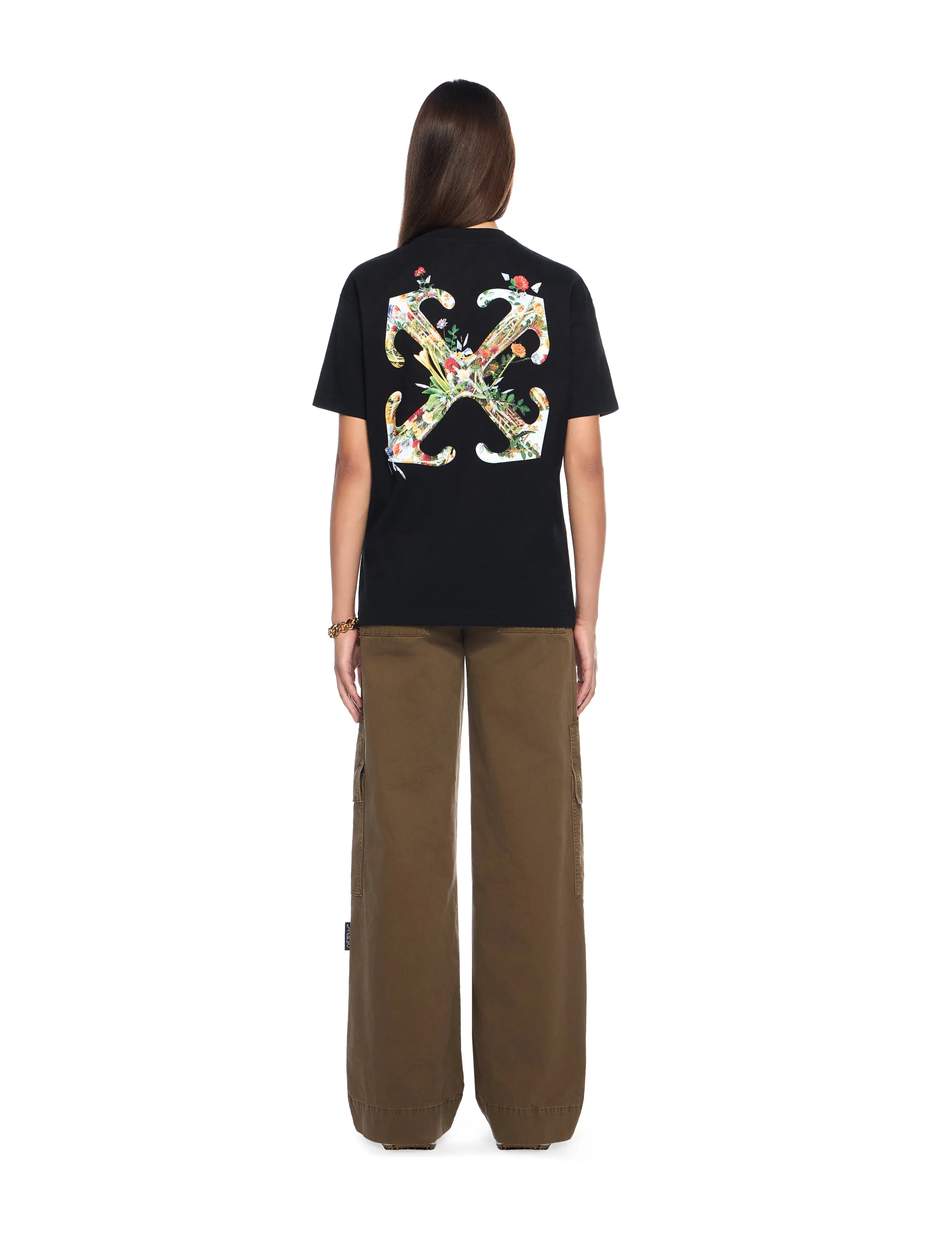 Off-White Arrow Glass Flower Regular Logo Tshirt