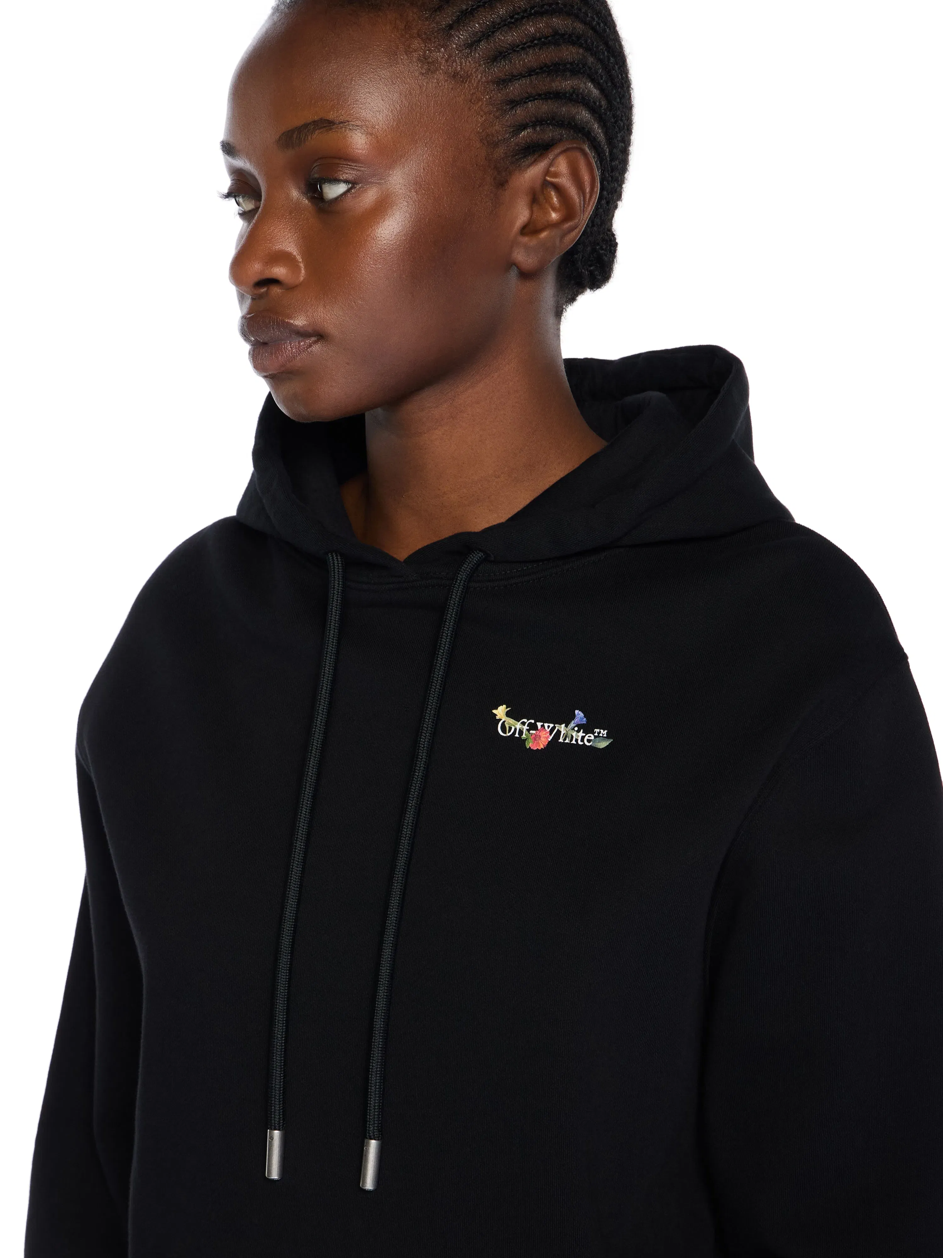 Off-White Arrow Glass Flower Logo Hoodie
