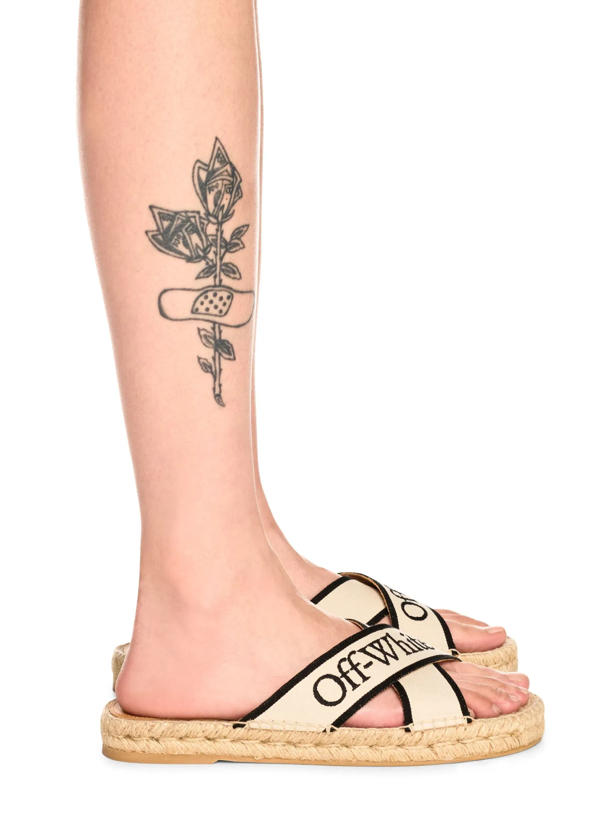 Off-White Criss Cross Espadrilles Womens Neutrals