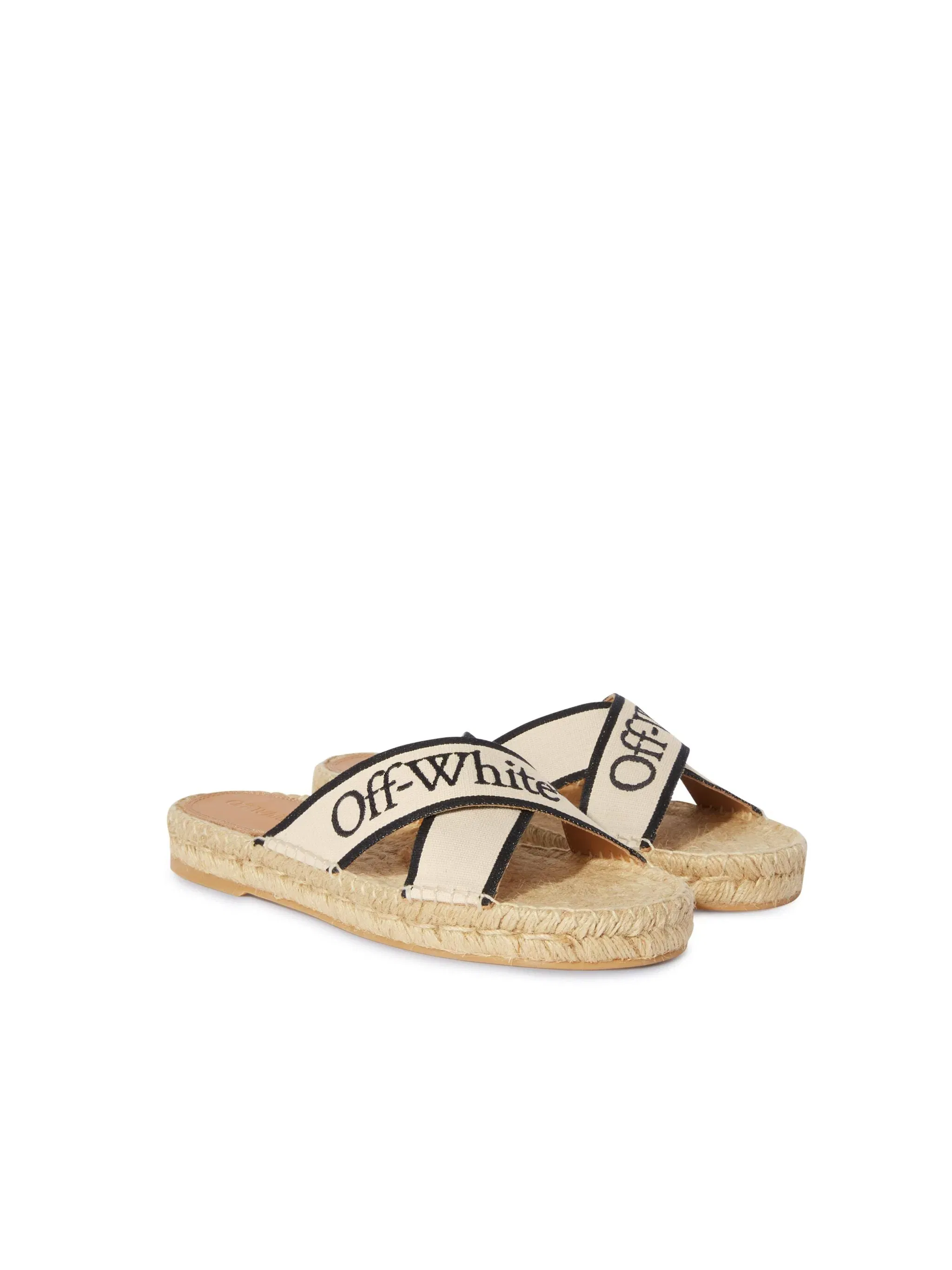 Off-White Criss Cross Espadrilles Womens Neutrals