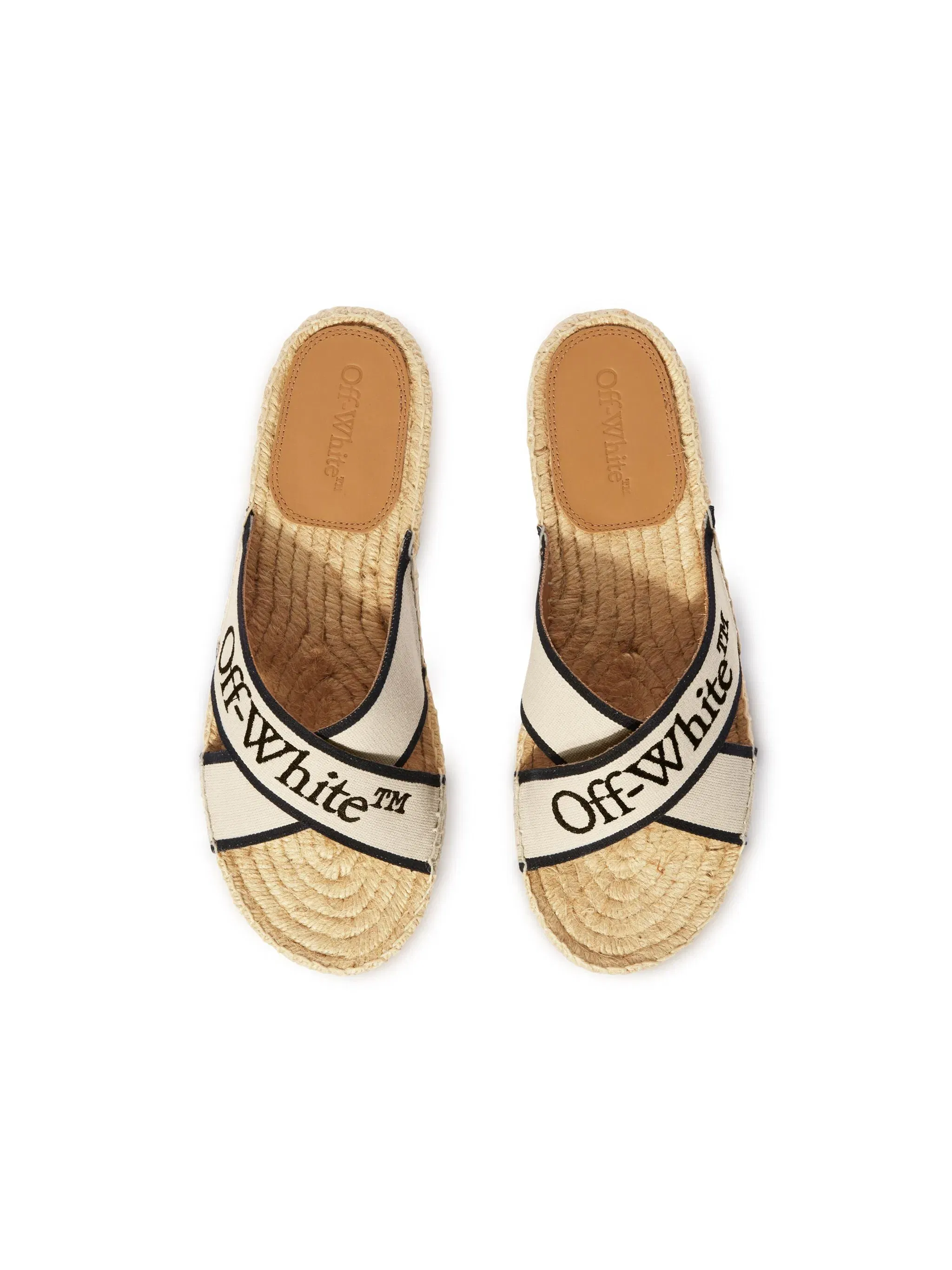 Off-White Criss Cross Espadrilles Womens Neutrals