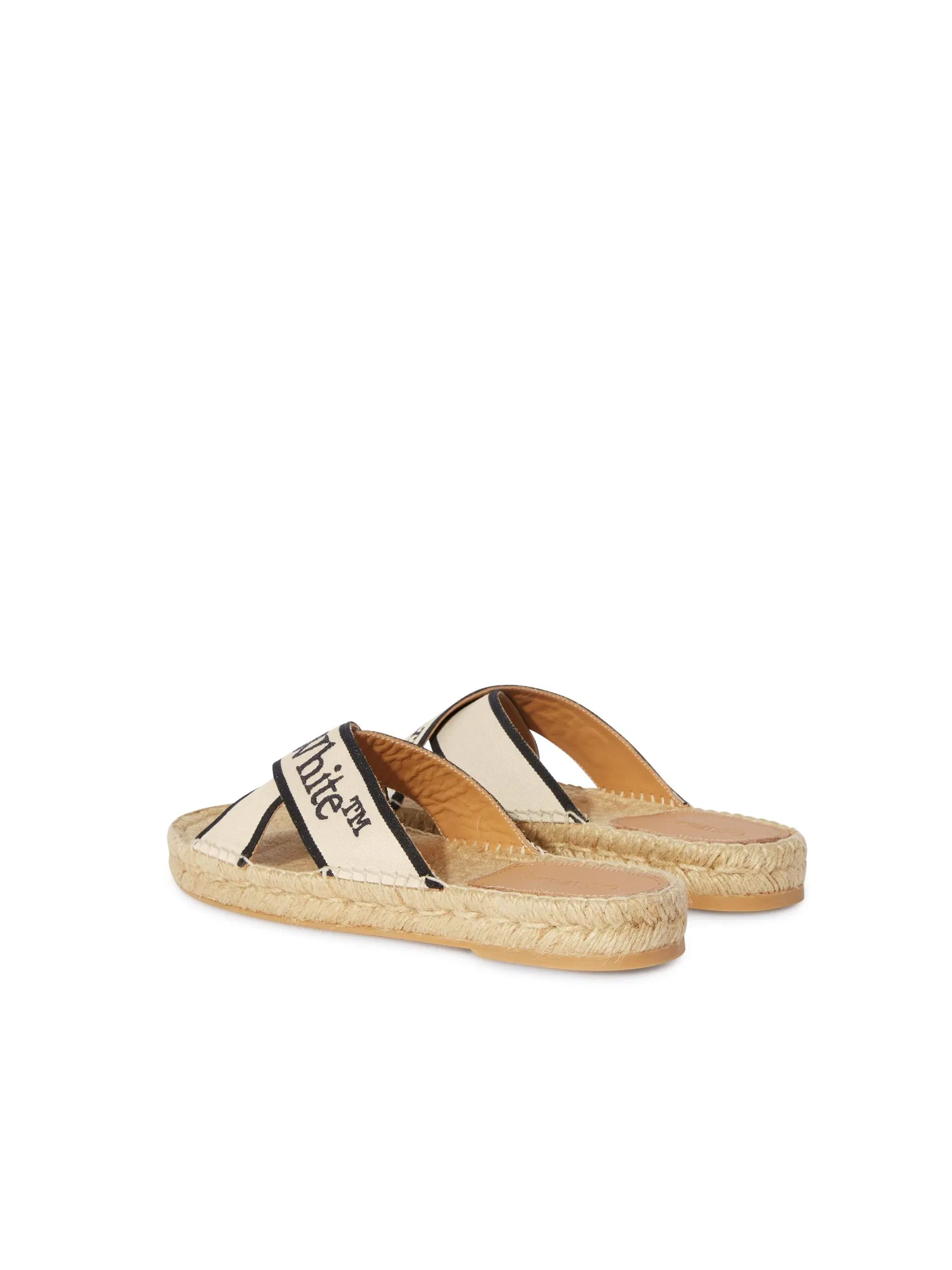 Off-White Criss Cross Espadrilles Womens Neutrals