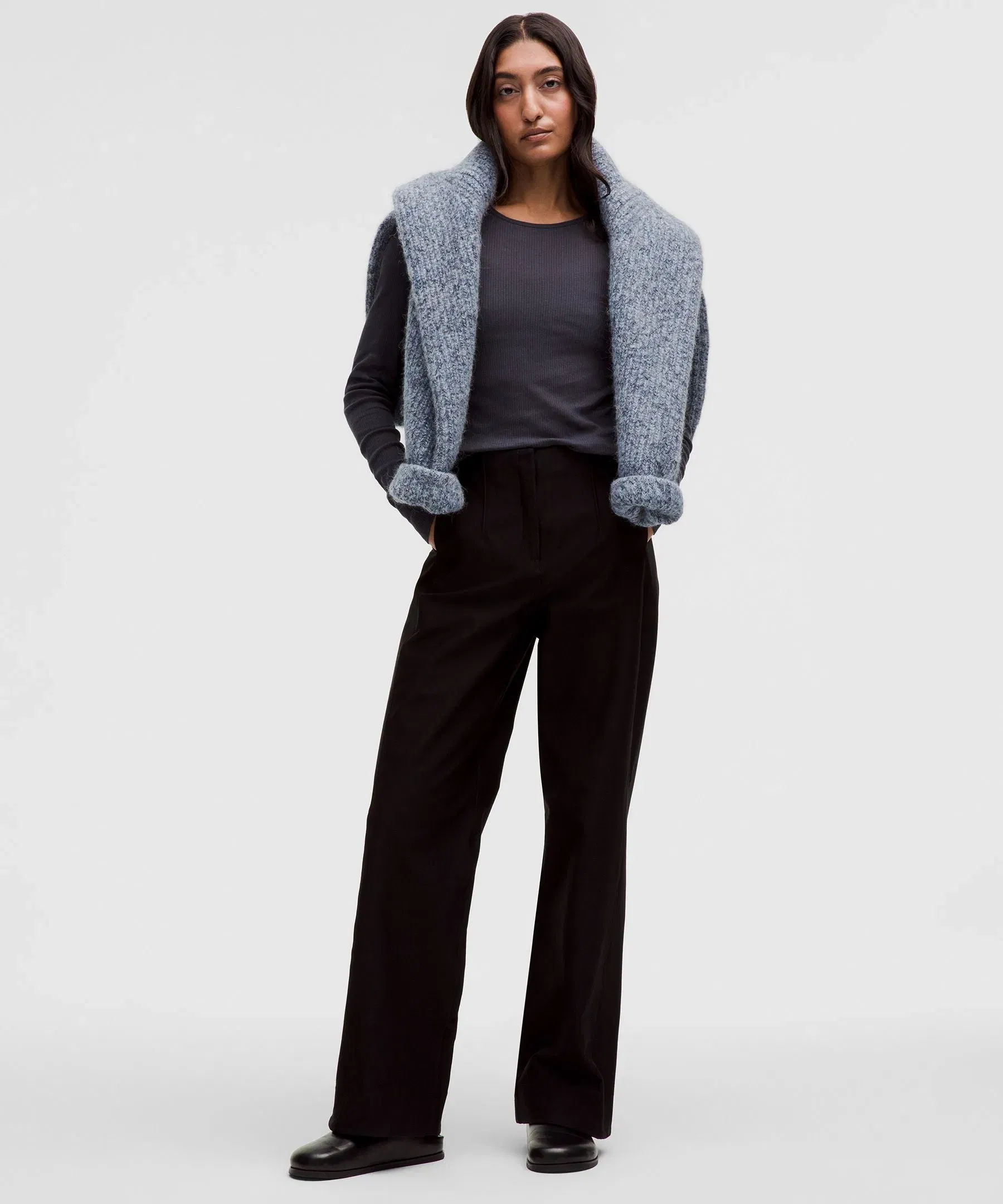 Lululemon Women's Sheer Cotton Ribbed Crewneck Long-Sleeve Shirt