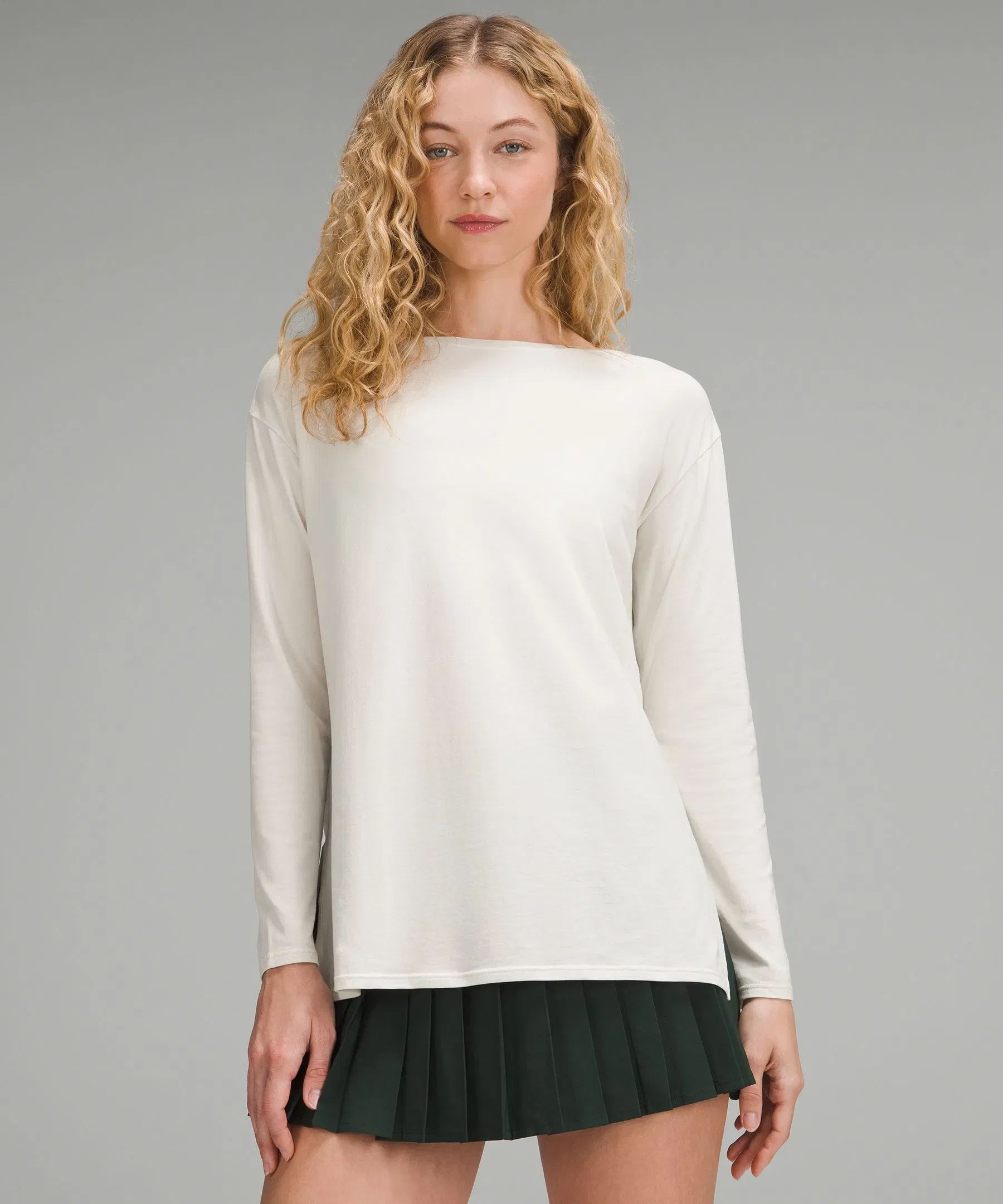Lululemon Women's Relaxed-Fit Boatneck Long-Sleeve Shirt
