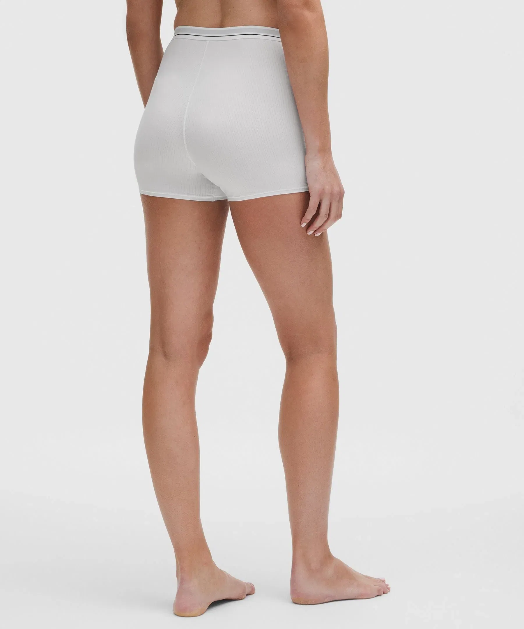 Lululemon Stretch Cotton Ribbed Logo Super-High-Rise Shortie Underwear