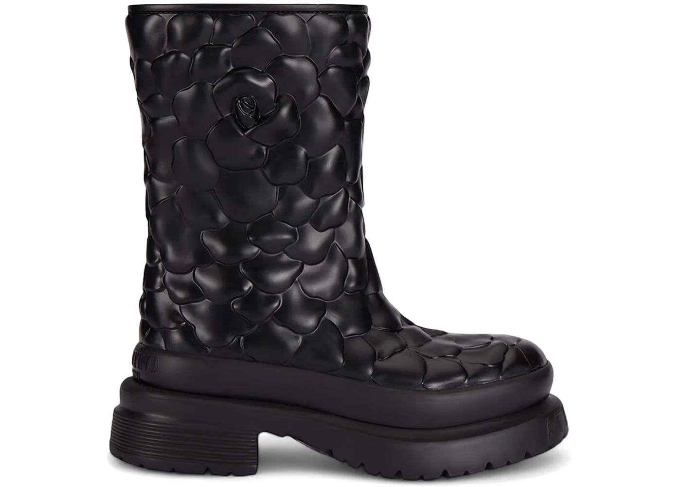 Valentino Garavani Atelier Shoes Rose Edition Rainboot Black (Women's)