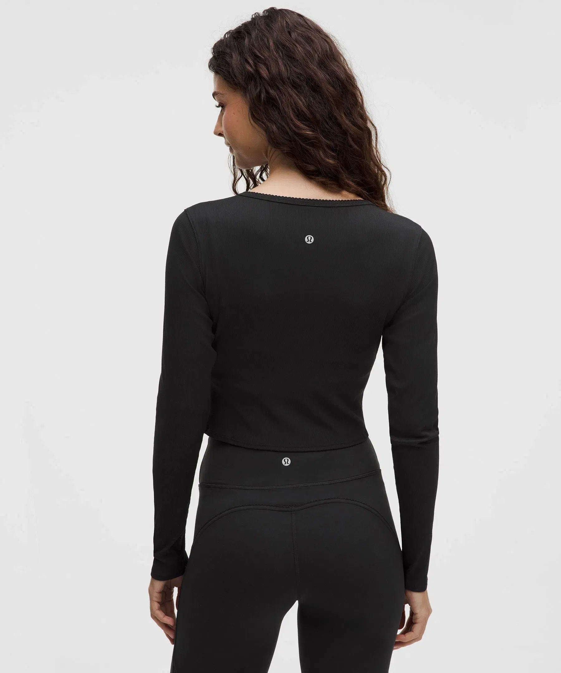 Lululemon Women's Nulu Ribbed Wrap-Front Long-Sleeve Shirt *Heart