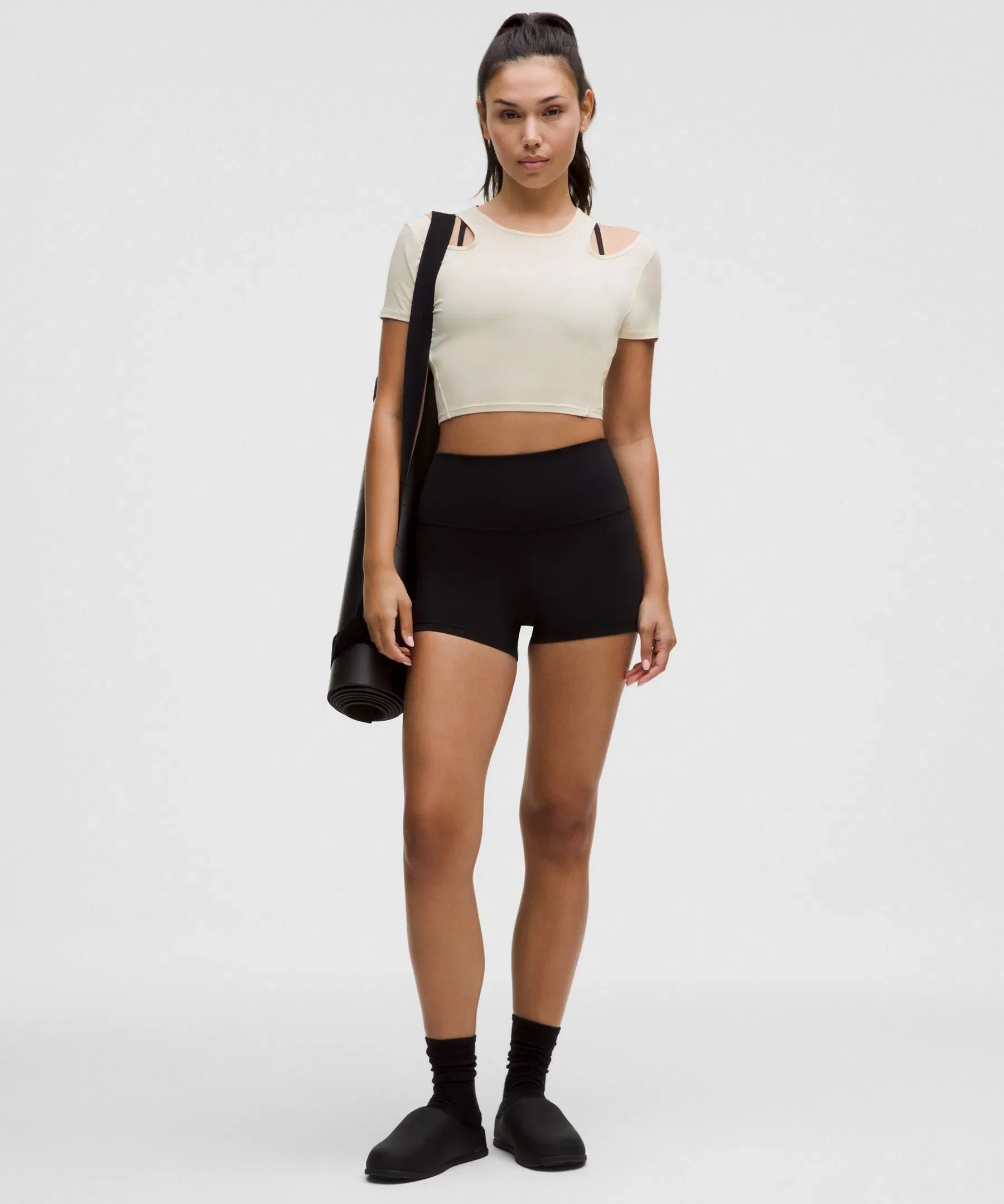 Lululemon Women's Shoulder Cut-Out Yoga T-Shirt