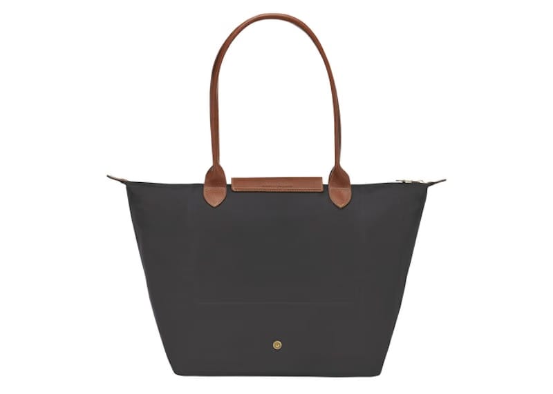 Longchamp Le Pliage Shoulder Bag L Gun Metal