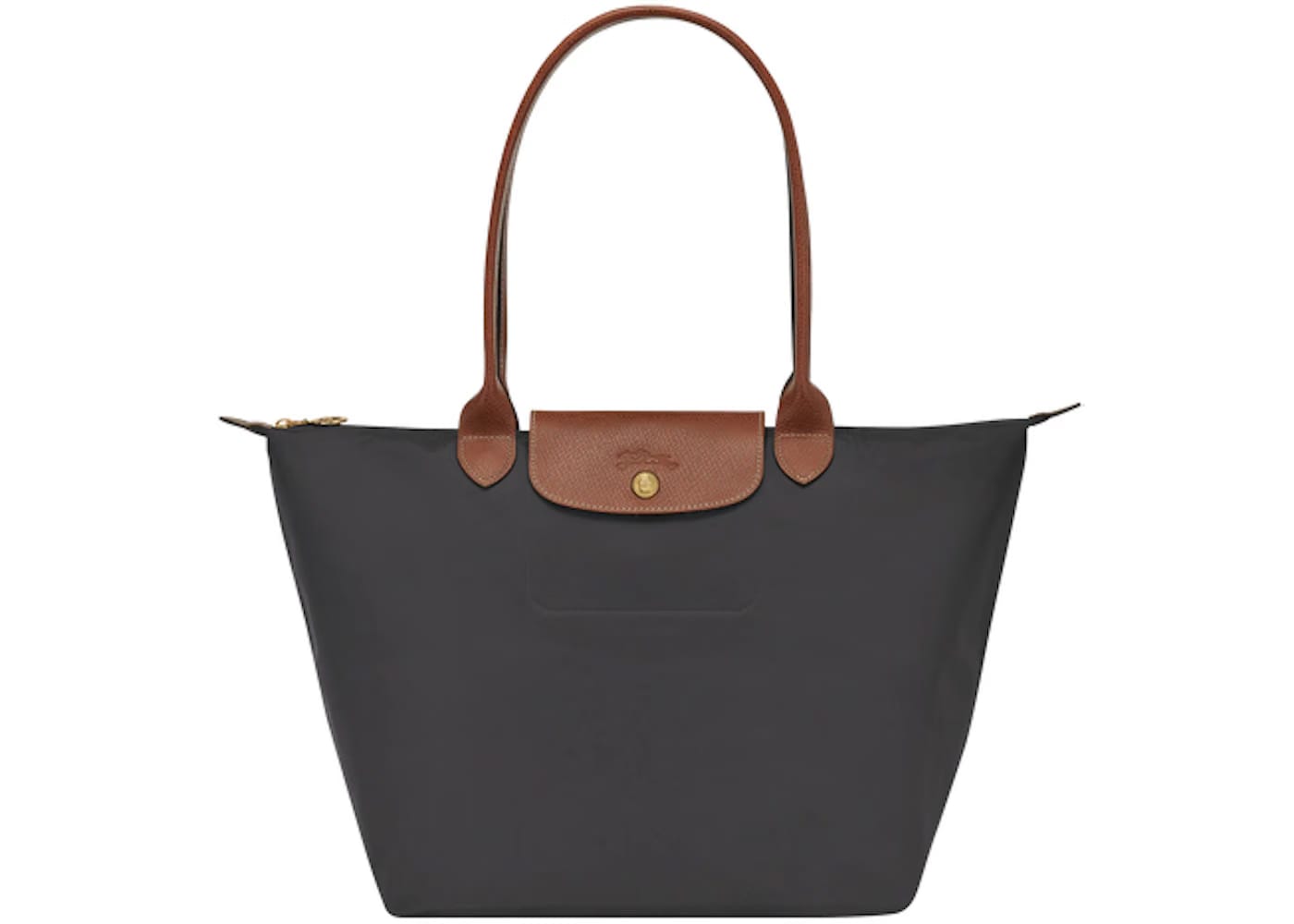 Longchamp Le Pliage Shoulder Bag L Gun Metal