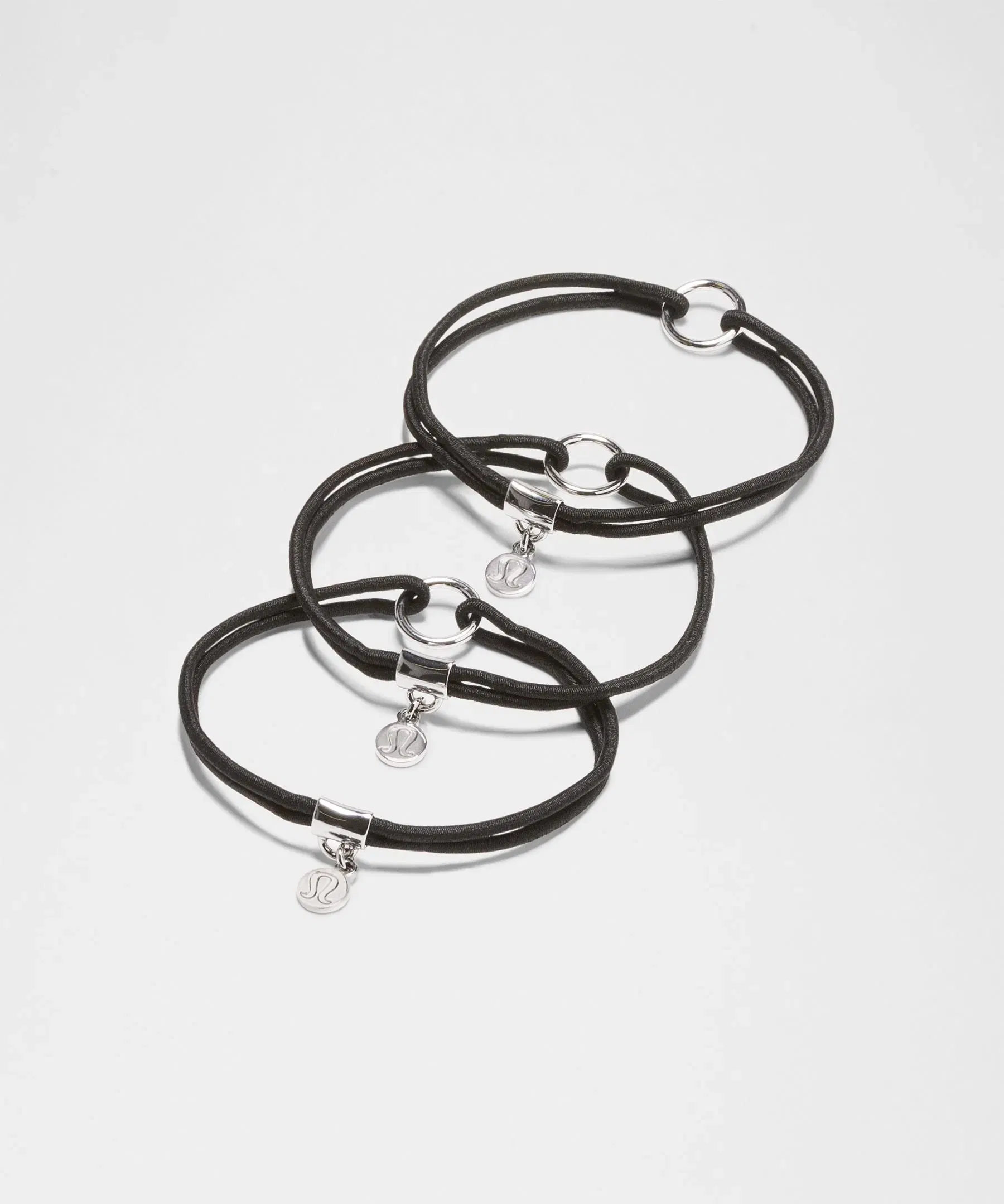 Lululemon Logo Charm Hair Ties *3 Pack