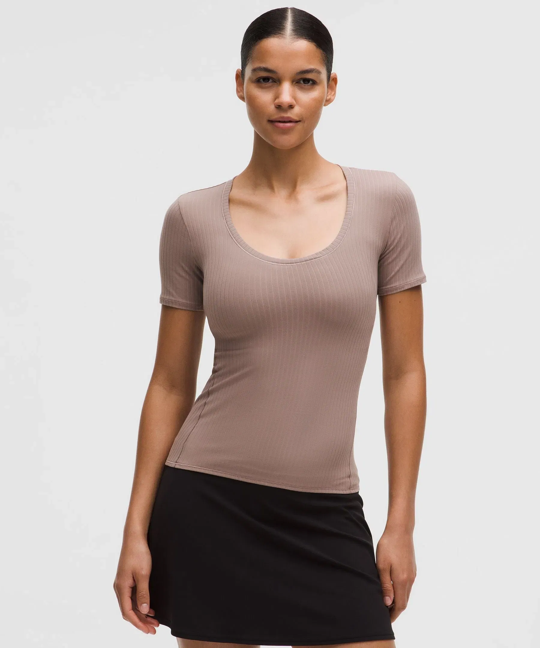Lululemon Women's Wundermost Ultra-Soft Ribbed Nulu Scoop-Neck Shirt
