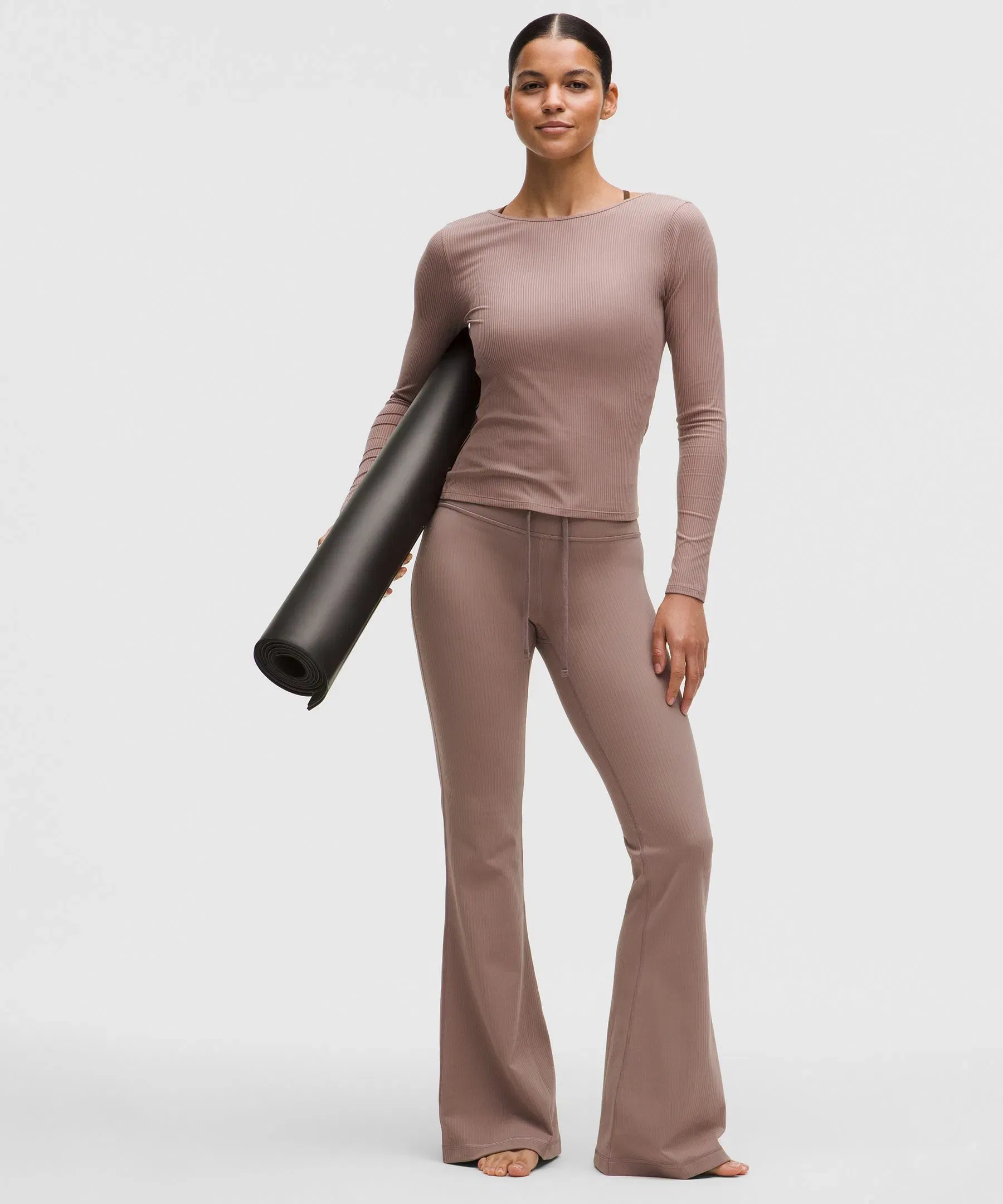 Lululemon Groove High-Rise Ribbed Wide-Flare Pant