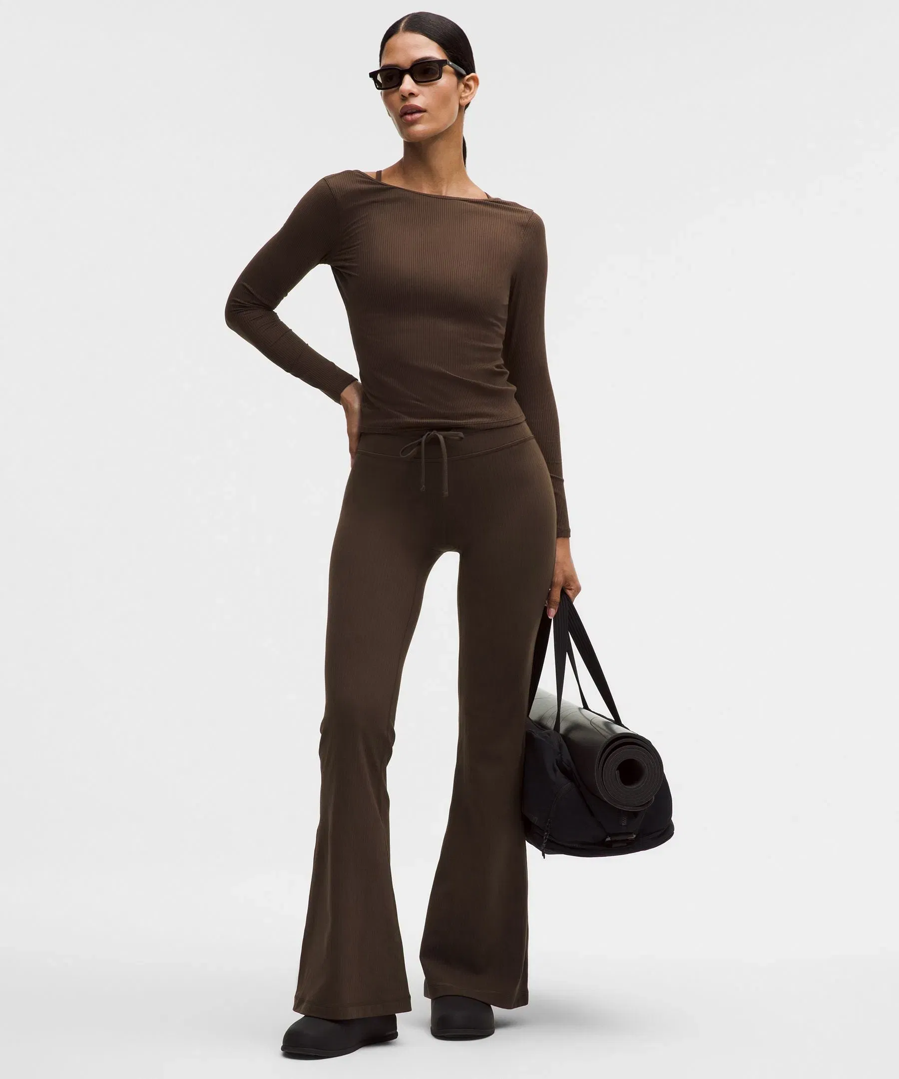 Lululemon Groove High-Rise Ribbed Wide-Flare Pant