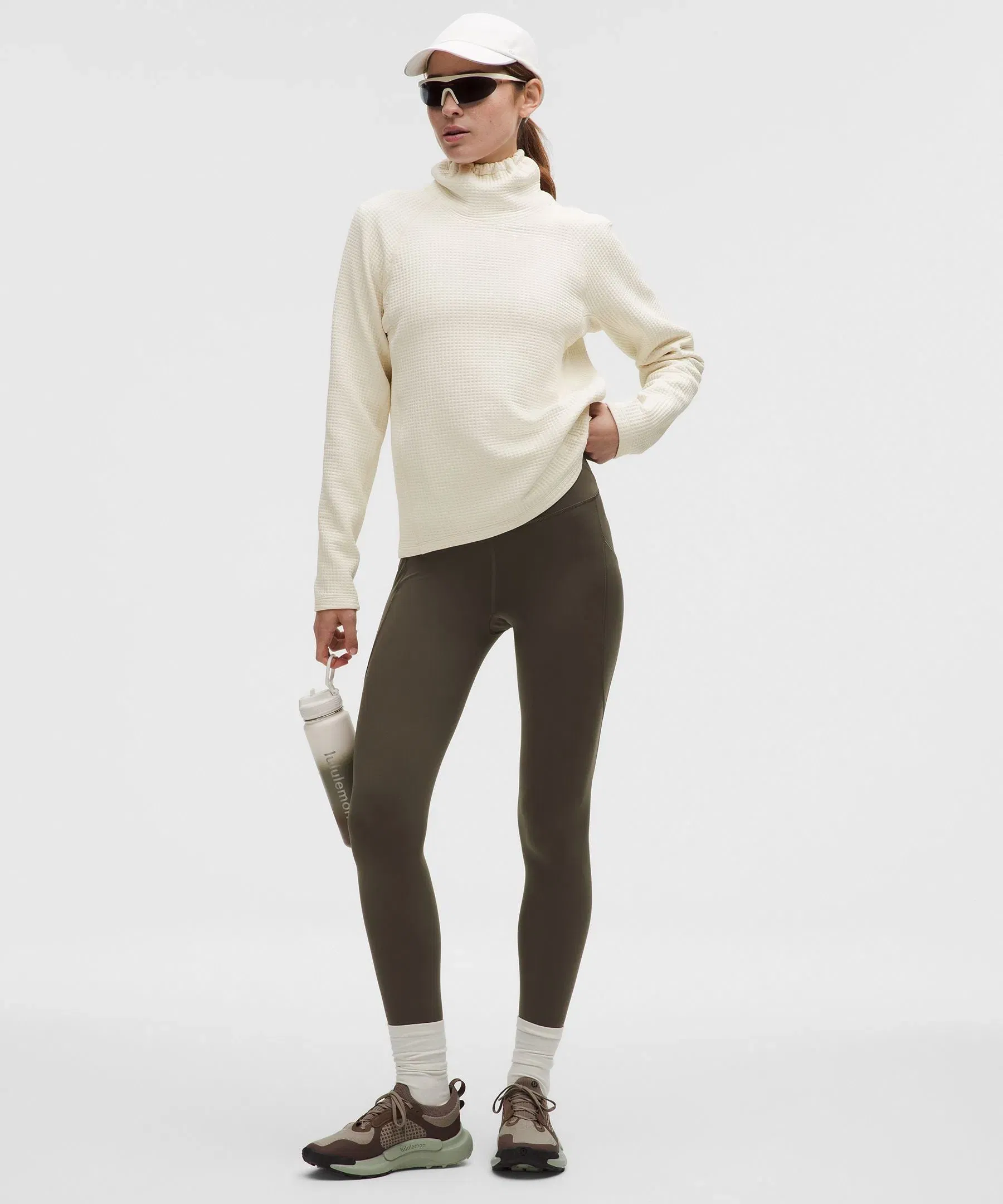 Lululemon Women's Waffle-Knit Funnel-Neck Long-Sleeve Shirt