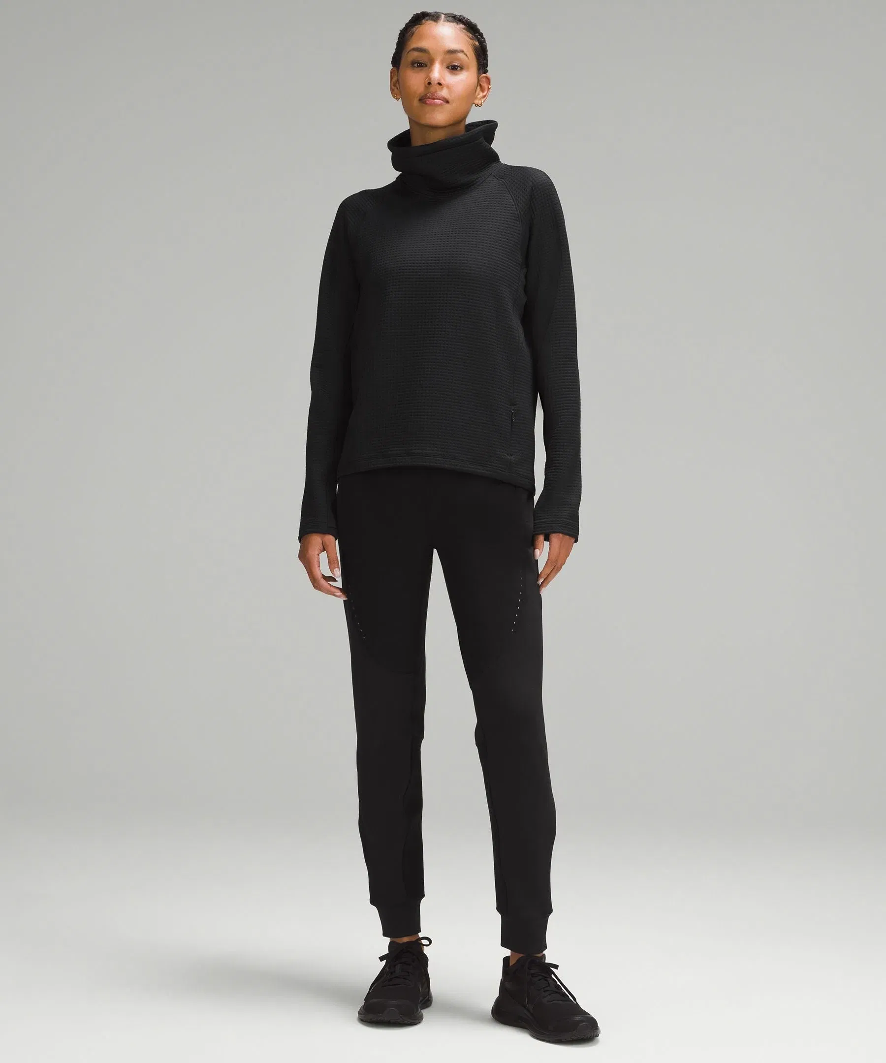 Lululemon Women's Waffle-Knit Funnel-Neck Long-Sleeve Shirt