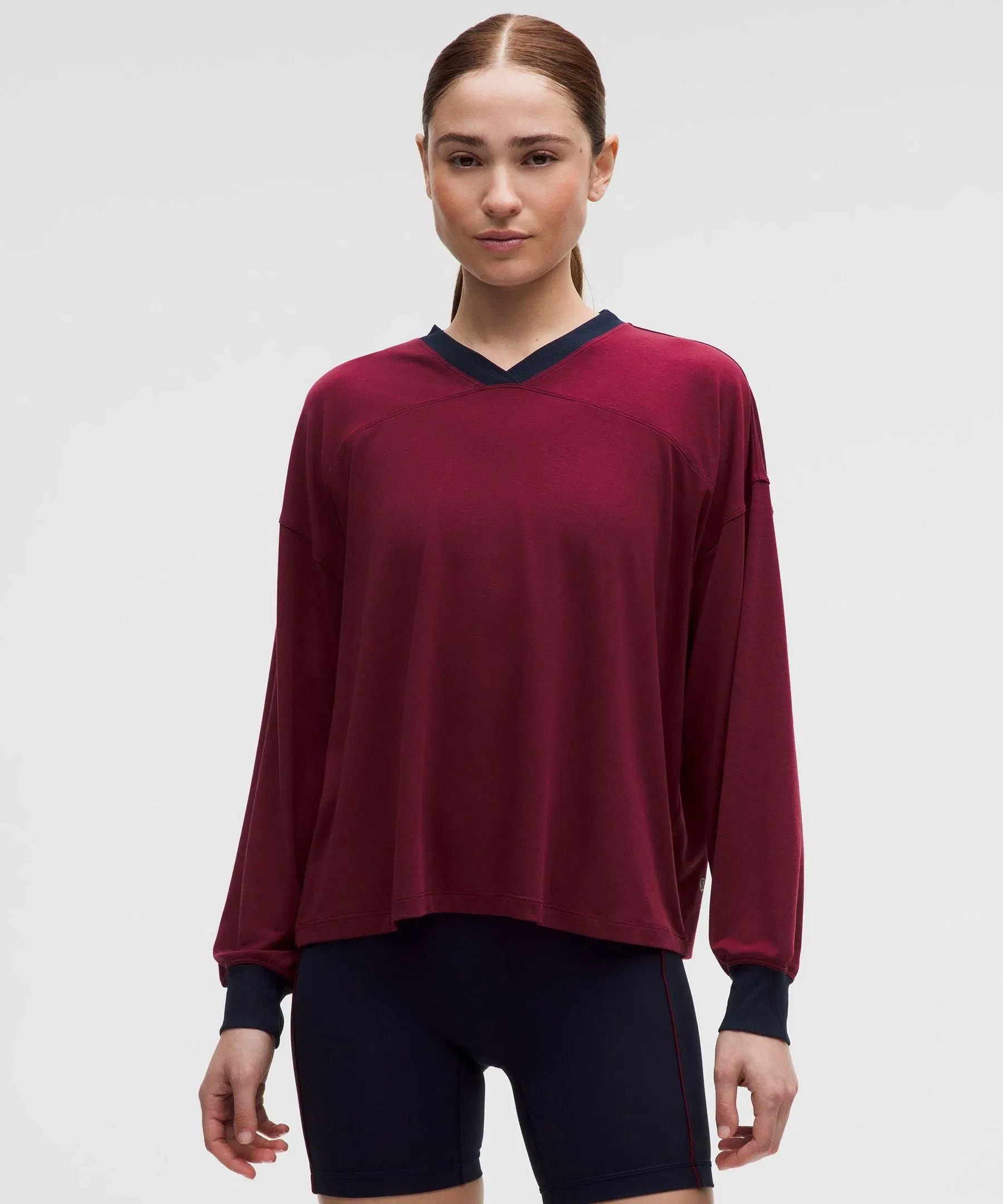 Lululemon Women's Jersey Training V-Neck Long-Sleeve Shirt