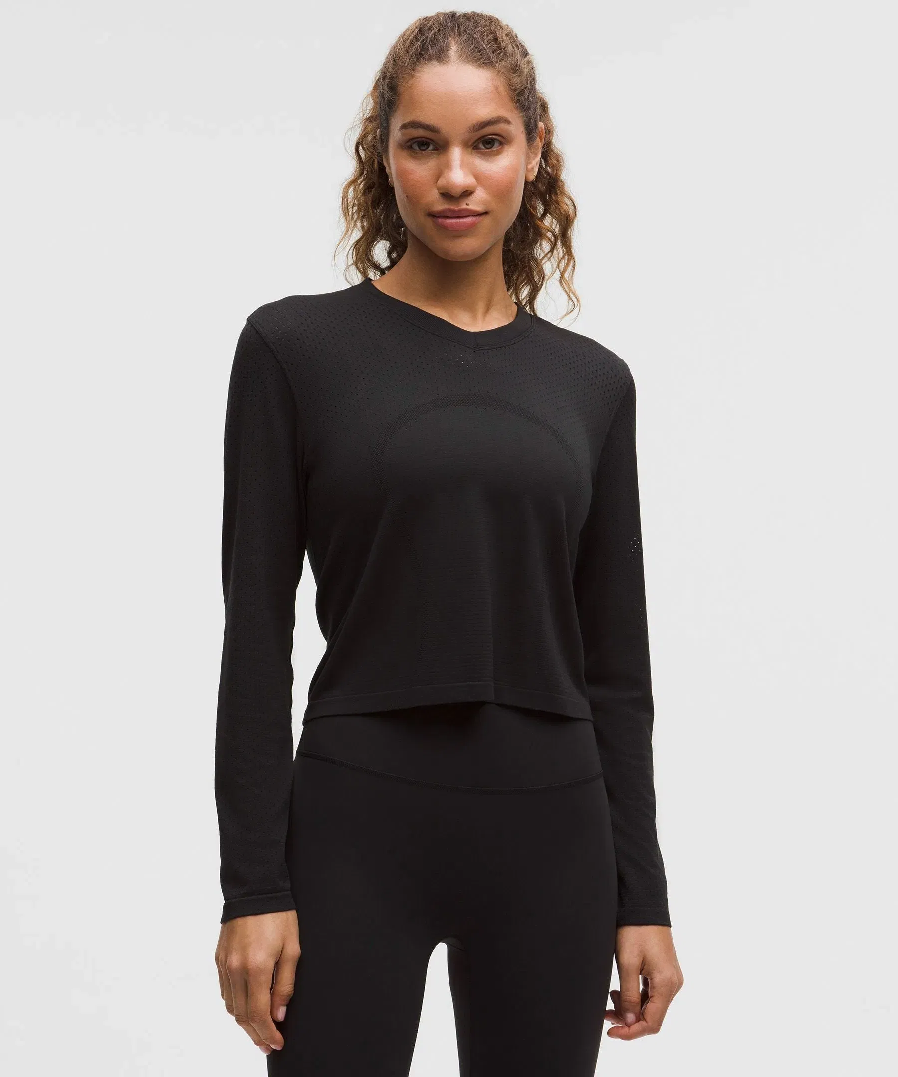Lululemon Women's Swiftly Open-Hole V-Neck Long-Sleeve Shirt