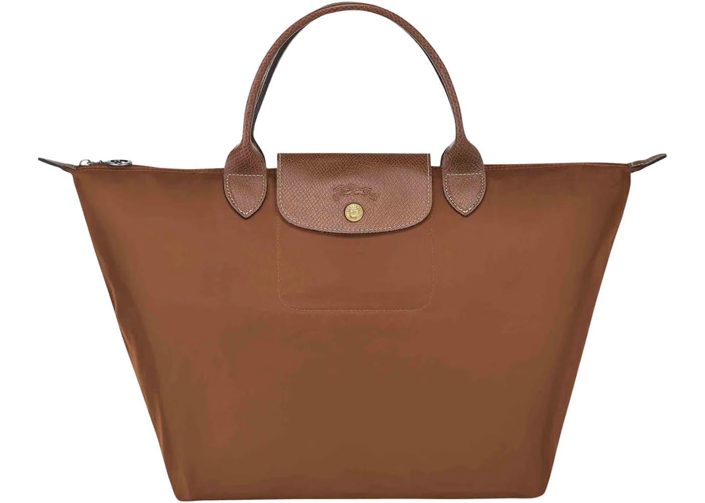 Longchamp Le Pliage Top Handle Bag M Cognac