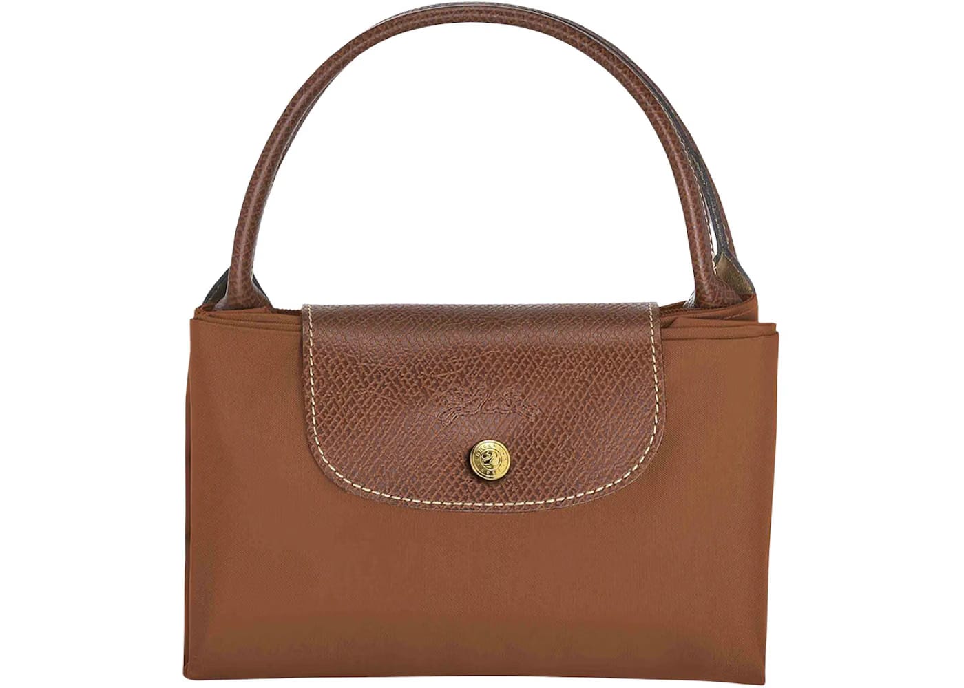 Longchamp Le Pliage Top Handle Bag M Cognac