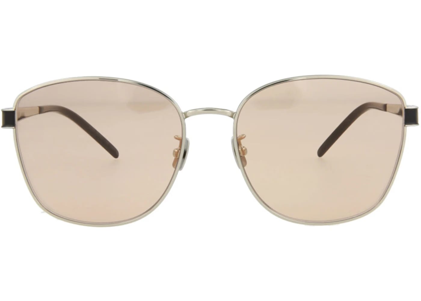 Saint Laurent Square Rectangle Sunglasses Silver/Silver/Pink (SLM67K-30009353-007)