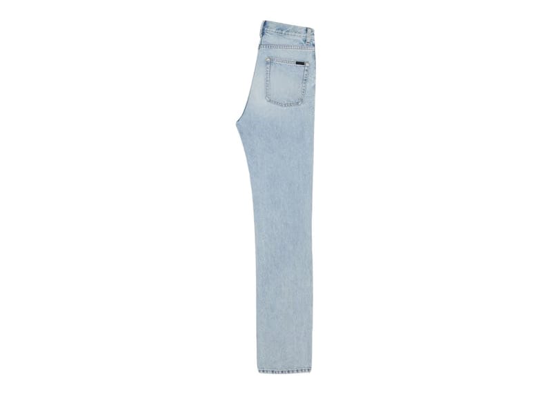 Saint Laurent Women's Janice Denim Jeans Clear Sky Blue