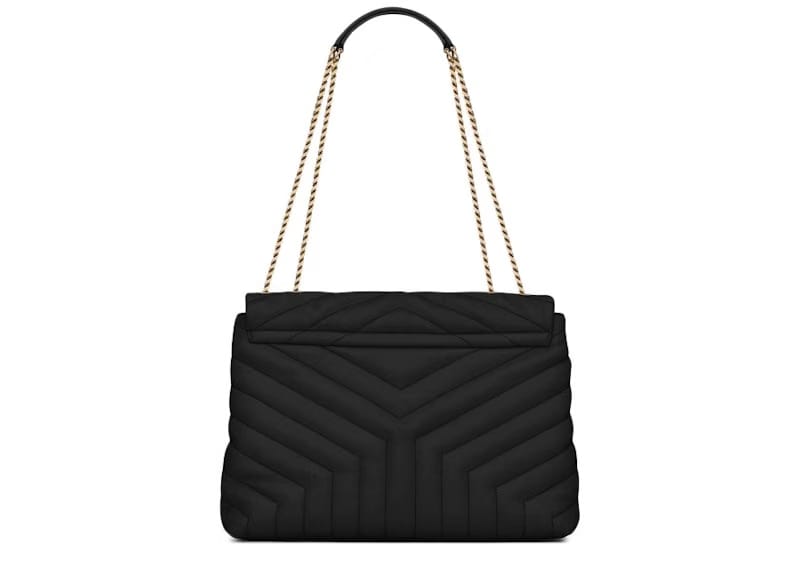 Saint Laurent Loulou Bag Matelasse Y Leather Gold-tone Medium Black
