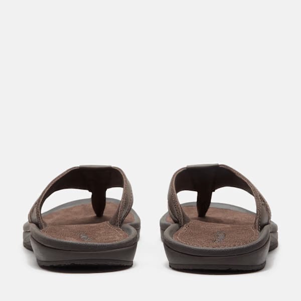 Timberland Originals Slide Sandal Dark Brown Leather Men'S