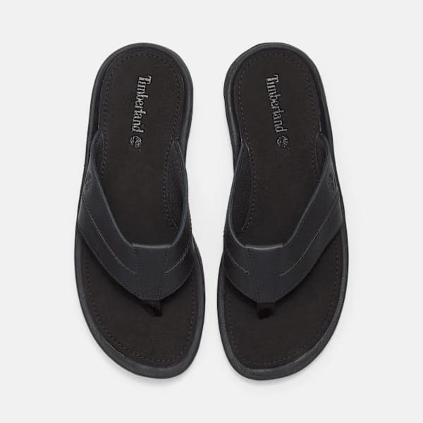 Timberland Originals Slide Sandal Black Leather Men'S