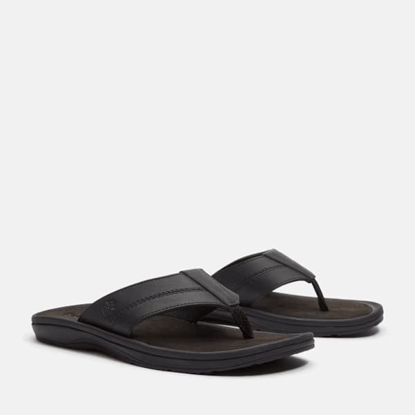 Timberland Originals Slide Sandal Black Leather Men'S