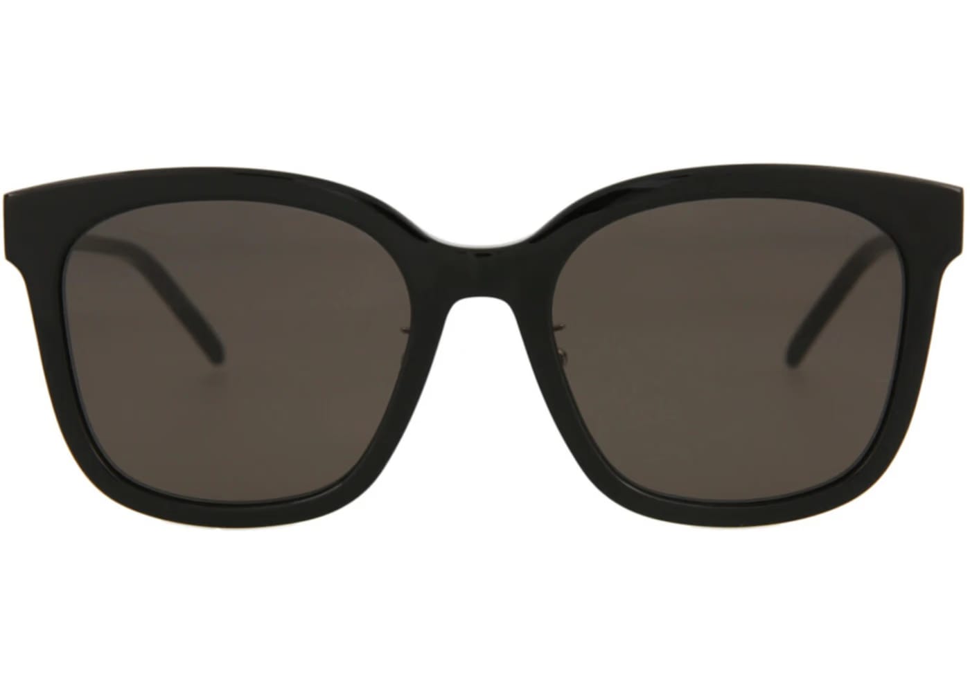 Saint Laurent Square Rectangle Sunglasses Black Silver Black (SLM77K-30009962-001)