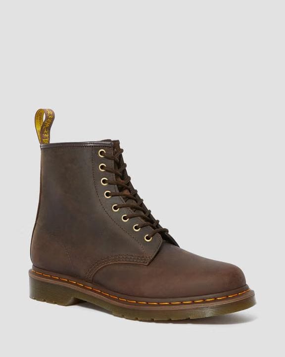 Dr Martens Crazy Horse Leather Lace Up Boots - Brown