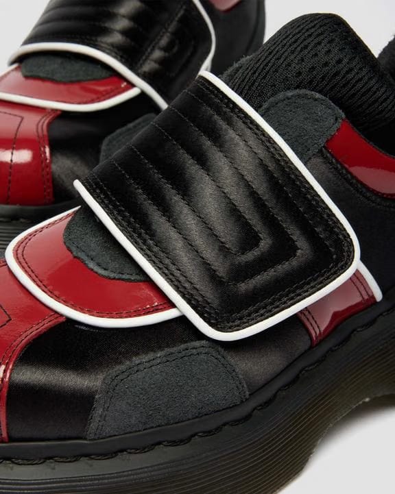 Dr Martens Buzz Strap - Black+Scarlet Red