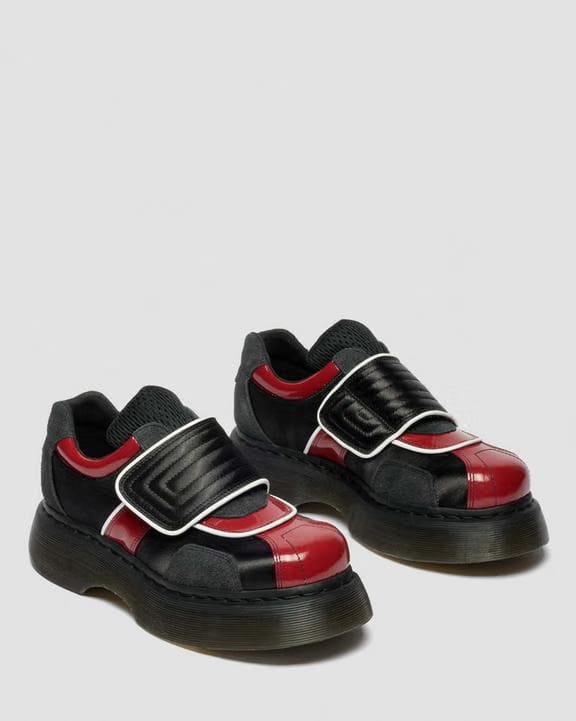 Dr Martens Buzz Strap - Black+Scarlet Red