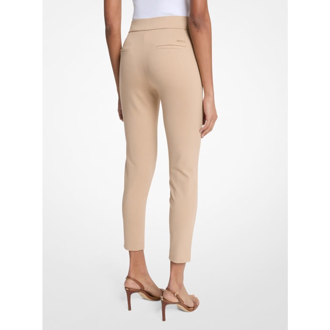 Michael Kors Viscose Blend Zip Pants BUFF