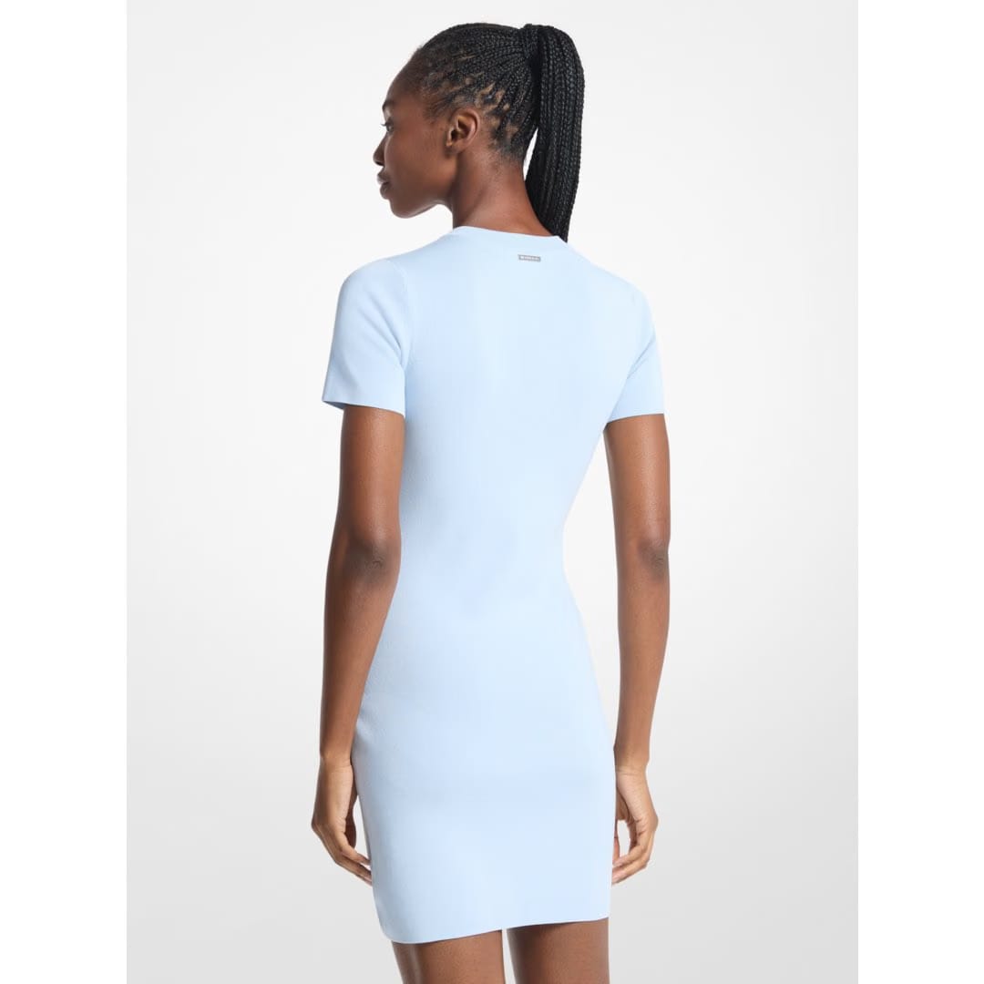 Michael Kors Viscose Blend Mini Dress PASTEL BLUE