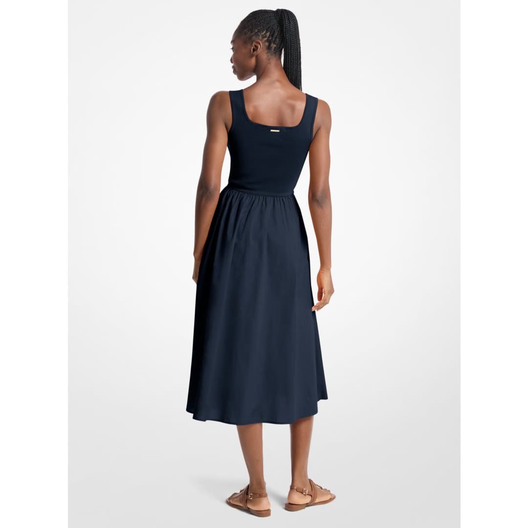 Michael Kors Viscose Blend Midi Dress MIDNIGHTBLUE
