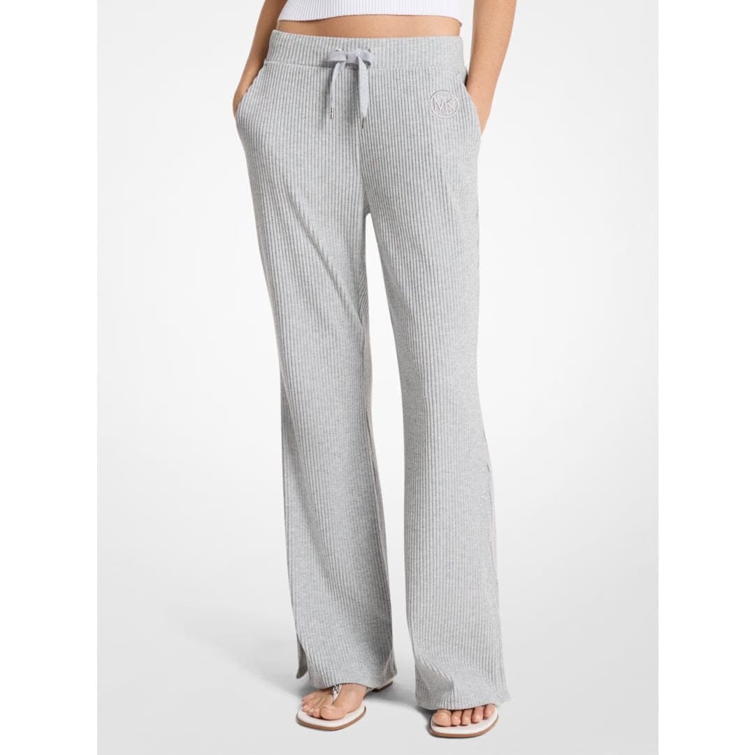 Michael Kors Ribbed Knit Pants PEARL GREY