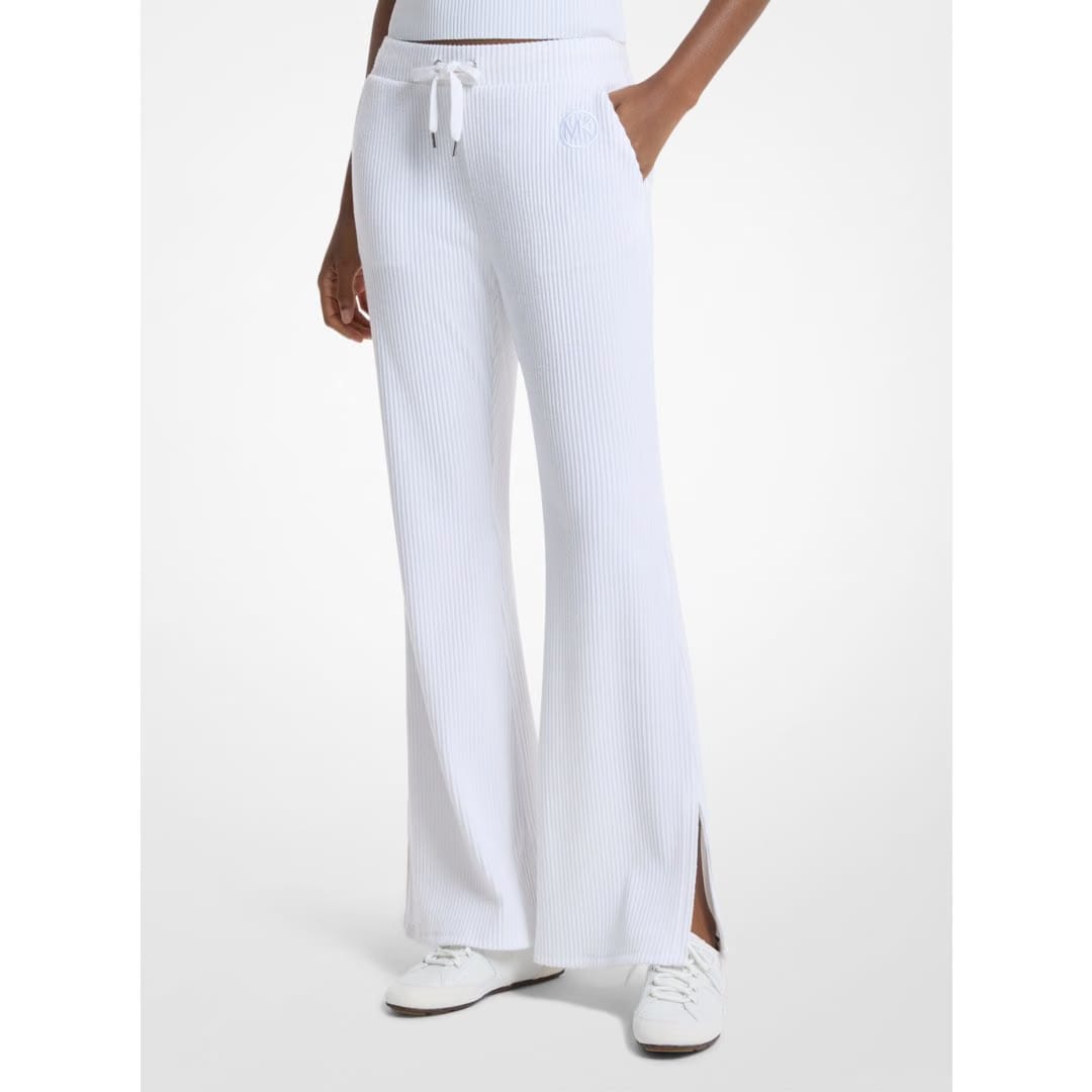 Michael Kors Ribbed Knit Pants WHITE