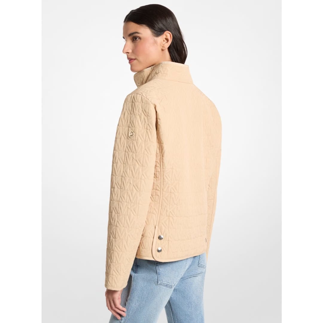 Michael Kors Quilted Logo Jacket BUFF