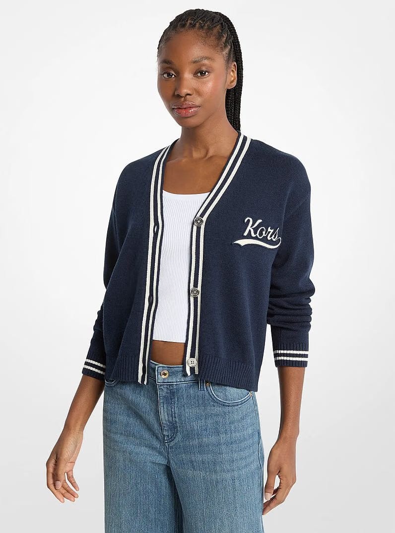 Michael Kors KORS Varsity Cardigan MIDNIGHTBLUE