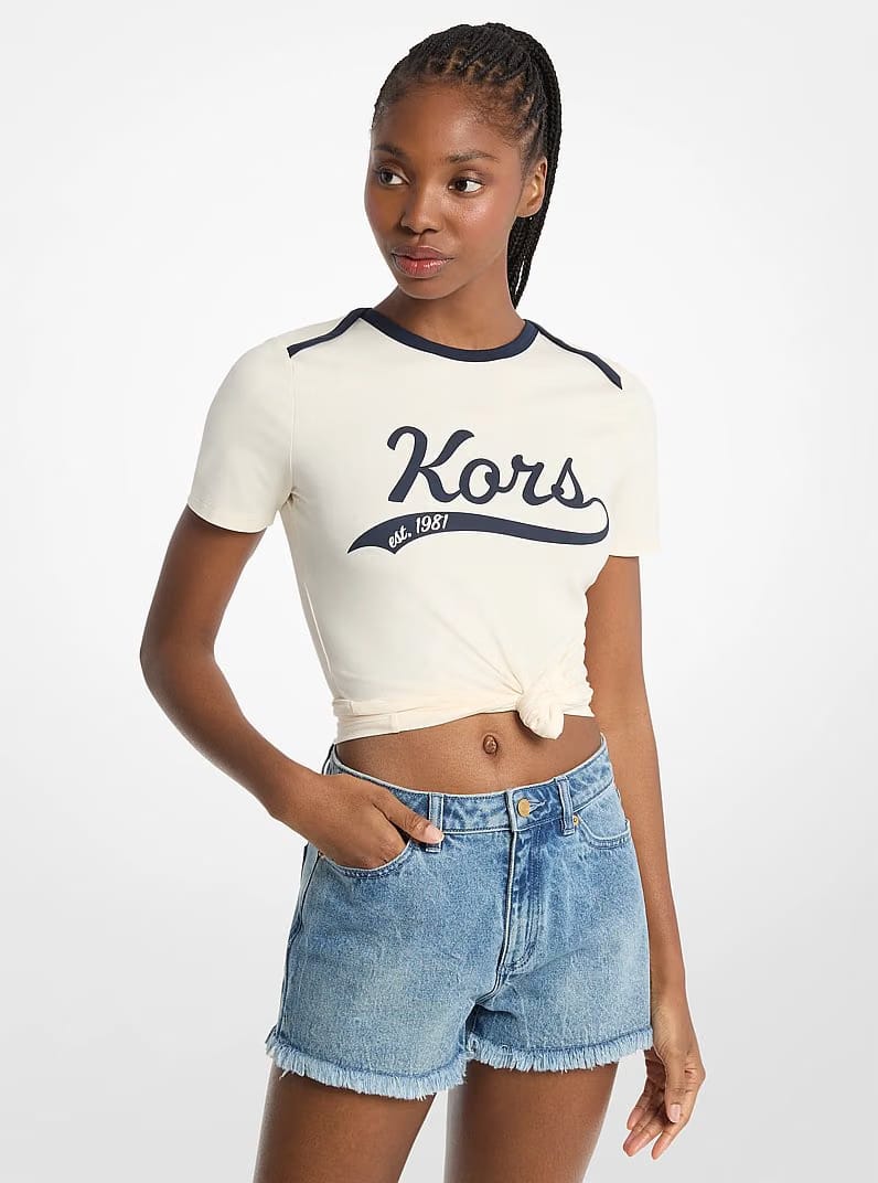 Michael Kors KORS Stretch Jersey T-Shirt BONE
