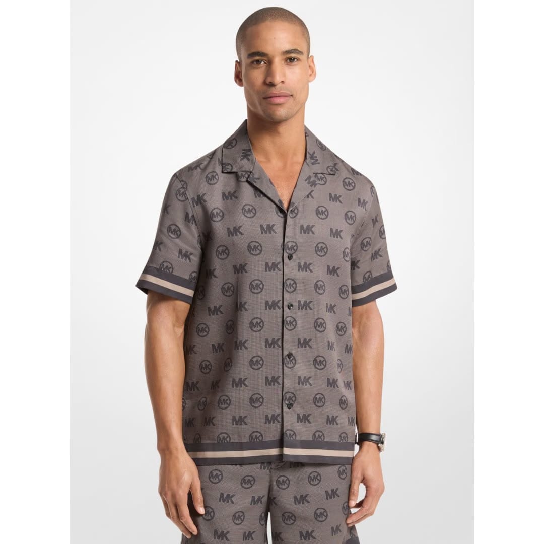 Michael Kors Logo TENCEL Shirt BLACK
