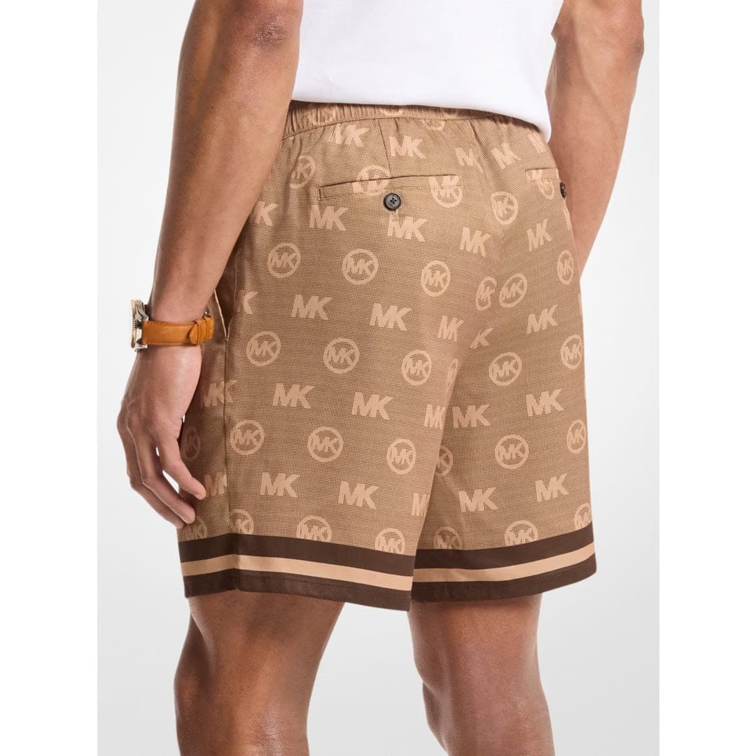 Michael Kors Logo TENCEL Shorts ACC CAMEL