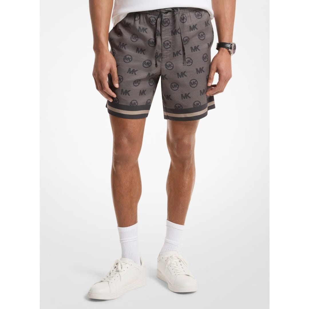 Michael Kors Logo TENCEL Shorts BLACK