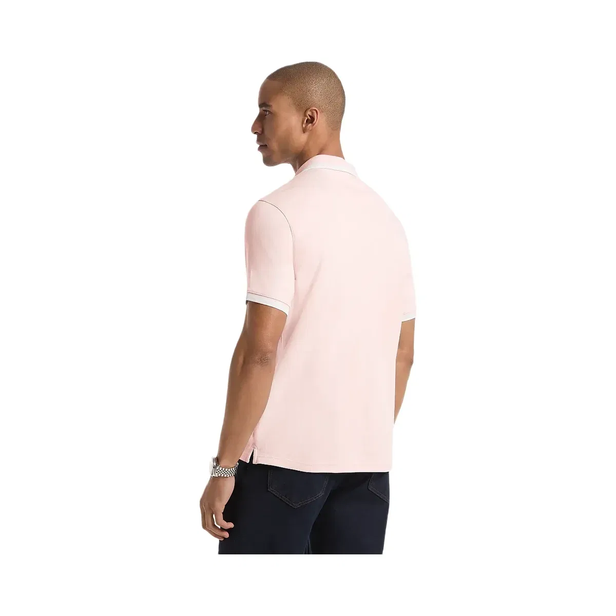 Michael Kors Greenwich Cotton Polo Shirt POWDR BL HTR