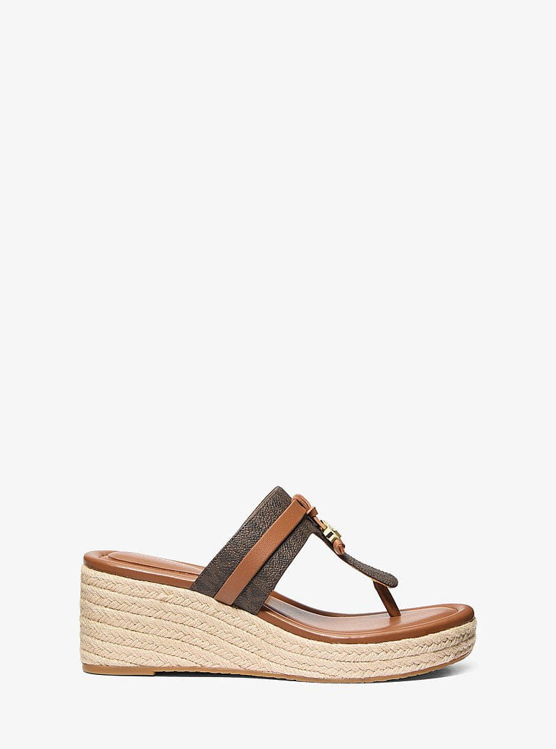 Michael Kors Zoe Signature Logo Wedge Sandal