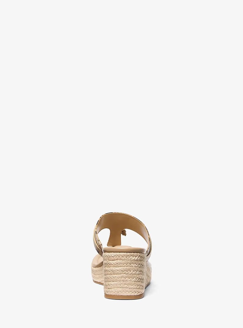 Michael Kors Zoe Snake Embossed Wedge Sandal